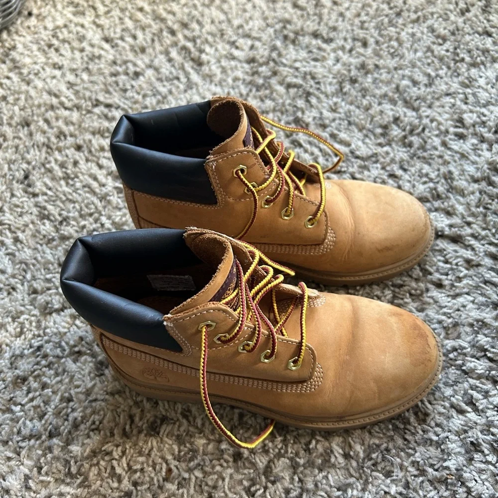 Timberland Kids Tan Leather Boots